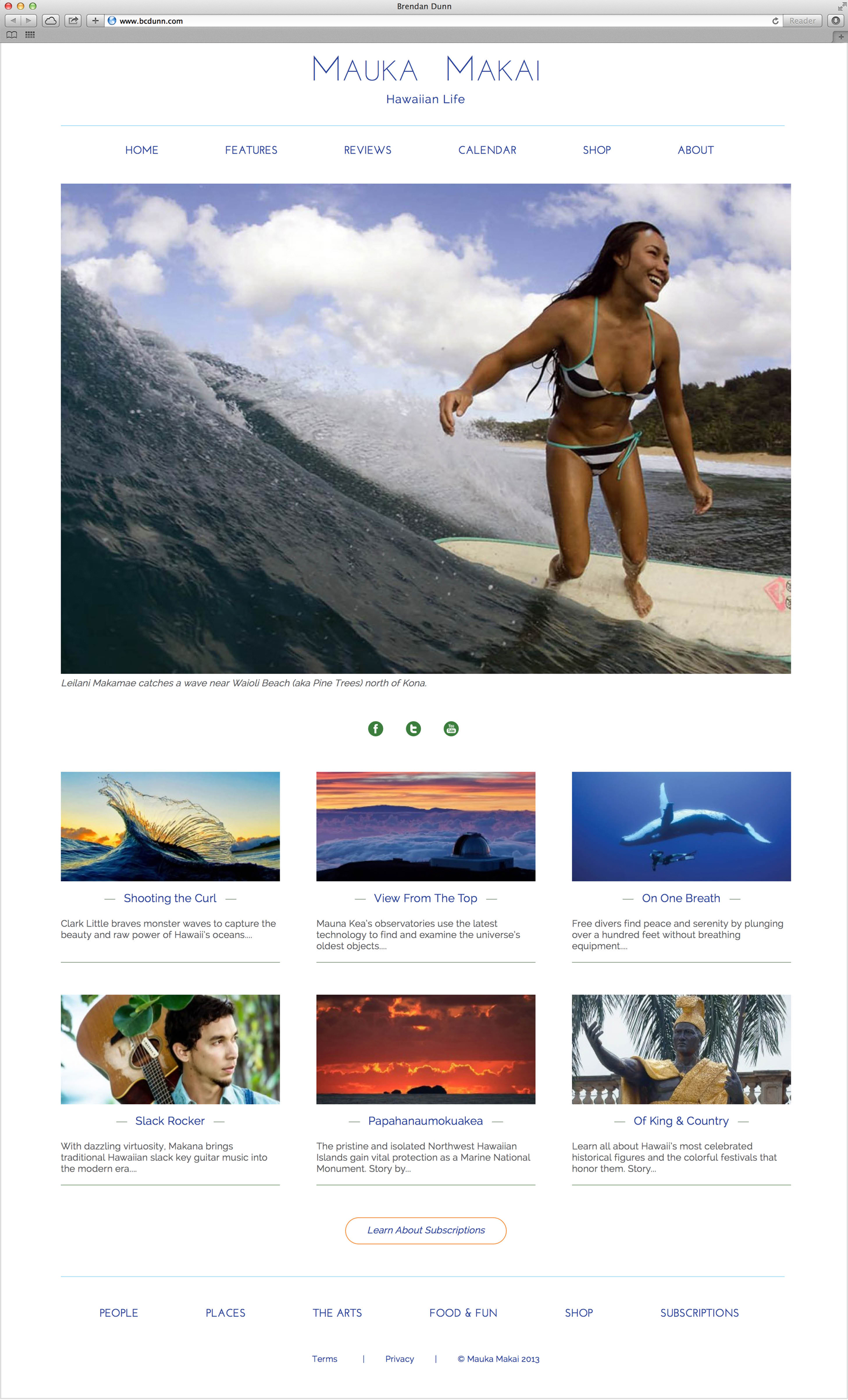 image of home page